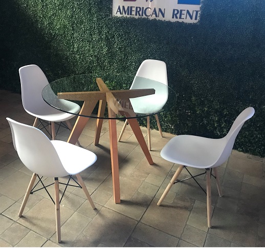 Mesa Cubierta de Cristal